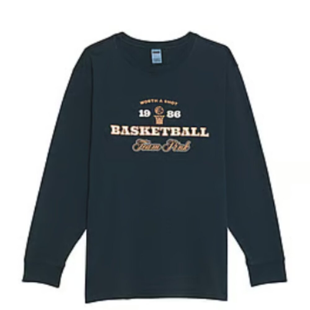PINK- Long Sleeve- Navy Basketball Team PINK- EUC- Size XL